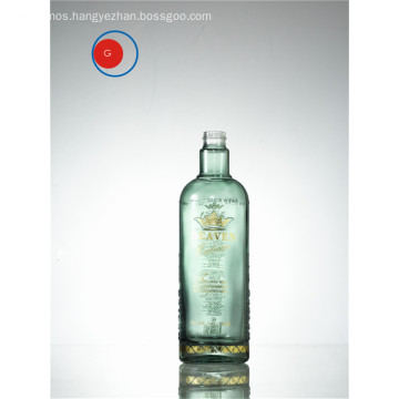 High Shoulder Glass Bottle Printing and Golden Decal